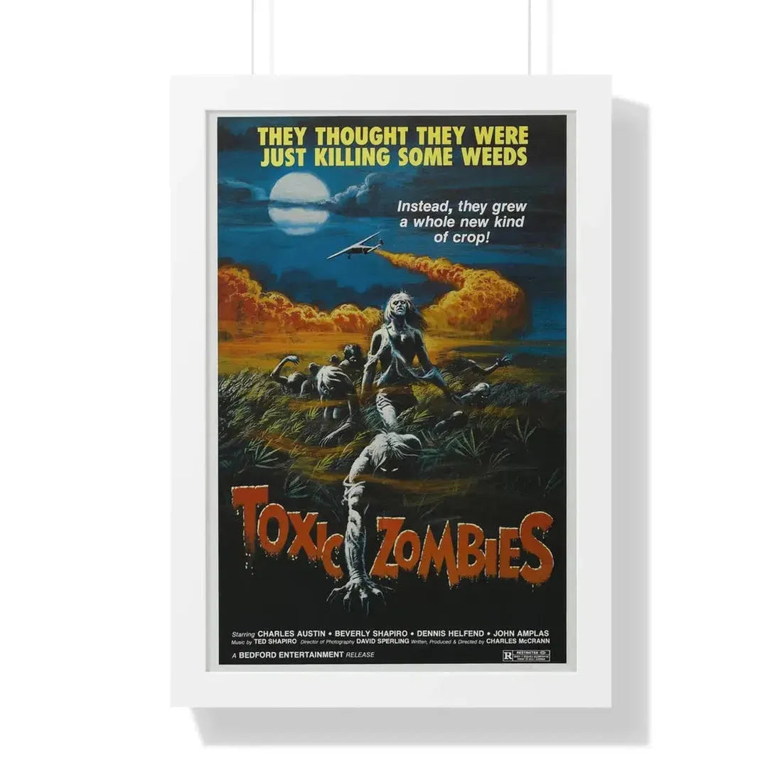 TOXIC ZOMBIES 1980 - Framed Movie Poster 16″ x 24″ White - The Sticker Space