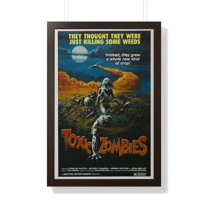 TOXIC ZOMBIES 1980 - Framed Movie Poster 20" x 30" Walnut - The Sticker Space