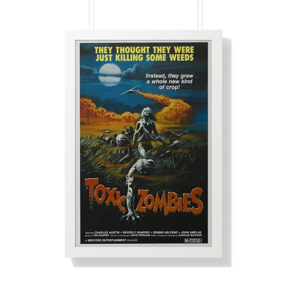 TOXIC ZOMBIES 1980 - Framed Movie Poster 20" x 30" White - The Sticker Space