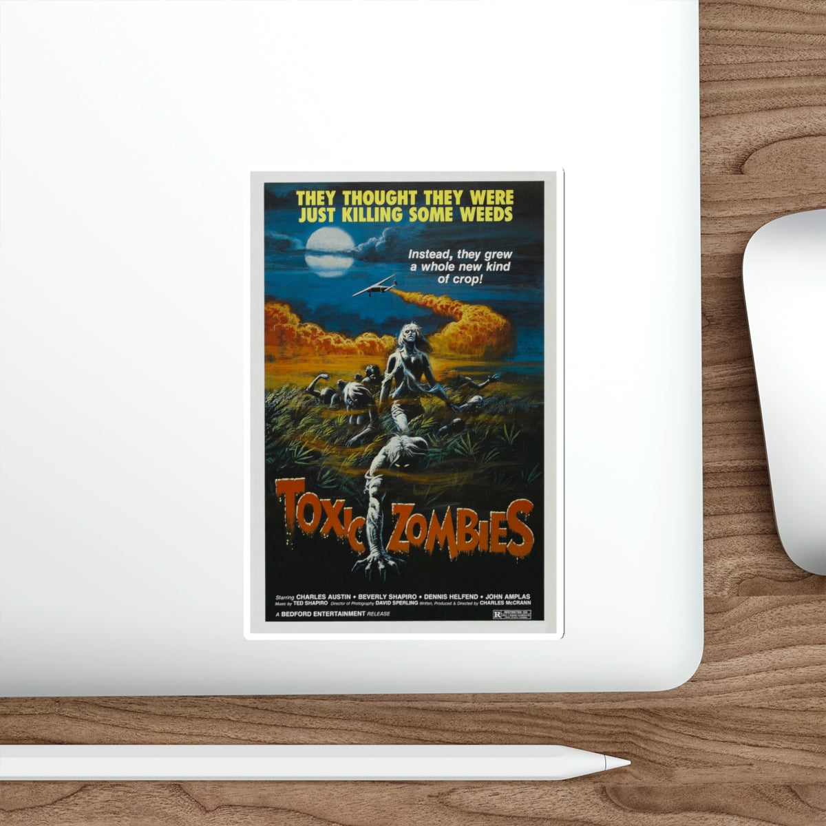 TOXIC ZOMBIES 1980 Movie Poster STICKER Vinyl Die-Cut Decal-The Sticker Space