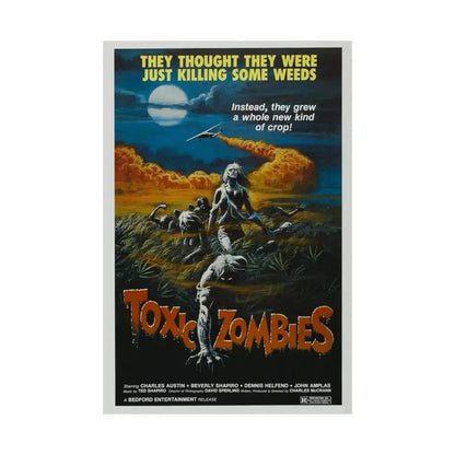 TOXIC ZOMBIES 1980 - Paper Movie Poster - The Sticker Space