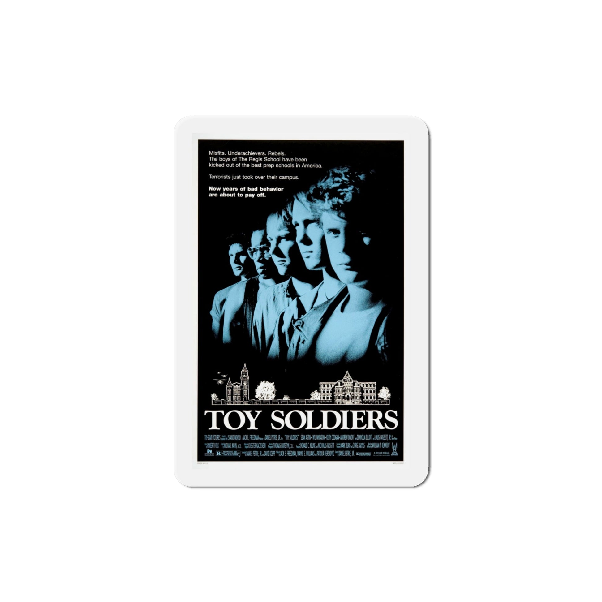 Toy Soldiers 1991 Movie Poster Die-Cut Magnet-4" x 4"-The Sticker Space