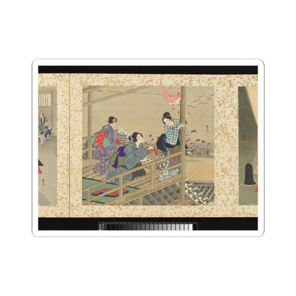 Toyohara Kunichika - Artisans, Beauties, and Annual Events - 1874 v10 - STICKER Vinyl Kiss-Cut Decal