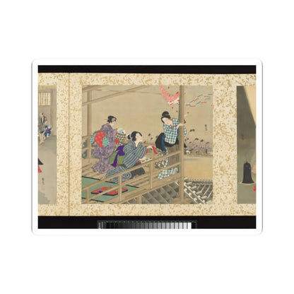 Toyohara Kunichika - Artisans, Beauties, and Annual Events - 1874 v10 - STICKER Vinyl Kiss-Cut Decal