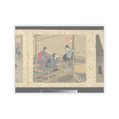 Toyohara Kunichika - Artisans, Beauties, and Annual Events - 1874 v10 - STICKER Vinyl Kiss-Cut Decal