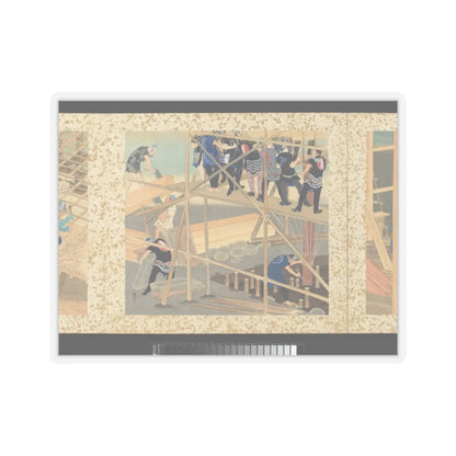 Toyohara Kunichika - Artisans, Beauties, and Annual Events - 1874 v15 - STICKER Vinyl Kiss-Cut Decal