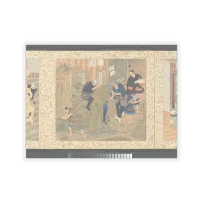 Toyohara Kunichika - Artisans, Beauties, and Annual Events - 1874 v19 - STICKER Vinyl Kiss-Cut Decal