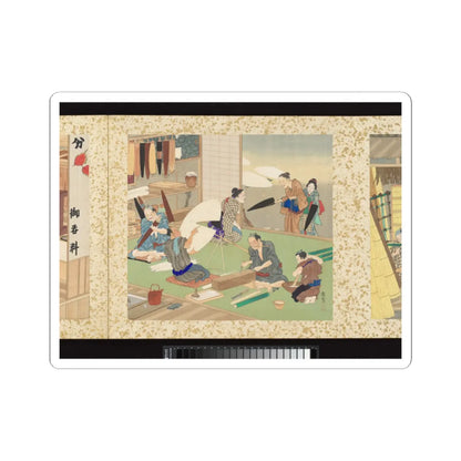 Toyohara Kunichika - Artisans, Beauties, and Annual Events - 1874 v28 - STICKER Vinyl Kiss-Cut Decal