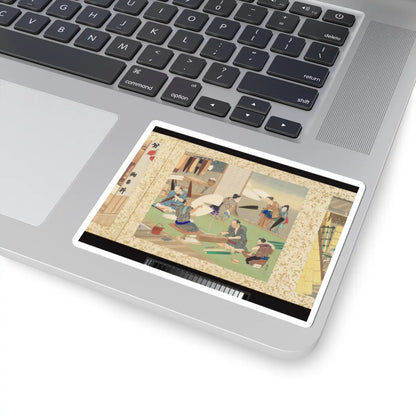 Toyohara Kunichika - Artisans, Beauties, and Annual Events - 1874 v28 - STICKER Vinyl Kiss-Cut Decal