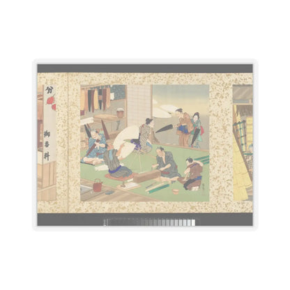 Toyohara Kunichika - Artisans, Beauties, and Annual Events - 1874 v28 - STICKER Vinyl Kiss-Cut Decal