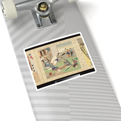 Toyohara Kunichika - Artisans, Beauties, and Annual Events - 1874 v28 - STICKER Vinyl Kiss-Cut Decal