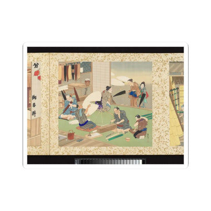 Toyohara Kunichika - Artisans, Beauties, and Annual Events - 1874 v28 - STICKER Vinyl Kiss-Cut Decal