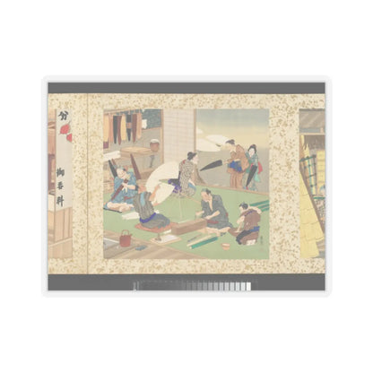Toyohara Kunichika - Artisans, Beauties, and Annual Events - 1874 v28 - STICKER Vinyl Kiss-Cut Decal