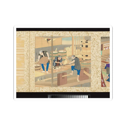 Toyohara Kunichika - Artisans, Beauties, and Annual Events - 1874 v30 - STICKER Vinyl Kiss-Cut Decal