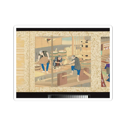 Toyohara Kunichika - Artisans, Beauties, and Annual Events - 1874 v30 - STICKER Vinyl Kiss-Cut Decal