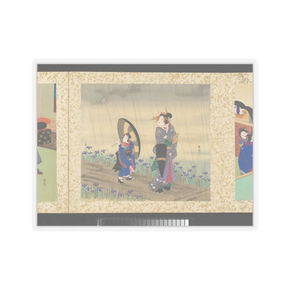 Toyohara Kunichika - Artisans, Beauties, and Annual Events - 1874 v4 - STICKER Vinyl Kiss-Cut Decal