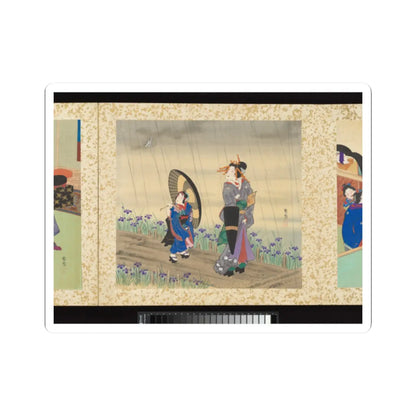 Toyohara Kunichika - Artisans, Beauties, and Annual Events - 1874 v4 - STICKER Vinyl Kiss-Cut Decal