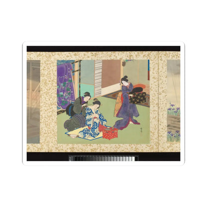 Toyohara Kunichika - Artisans, Beauties, and Annual Events - 1874 v5 - STICKER Vinyl Kiss-Cut Decal