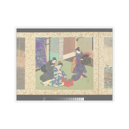 Toyohara Kunichika - Artisans, Beauties, and Annual Events - 1874 v5 - STICKER Vinyl Kiss-Cut Decal