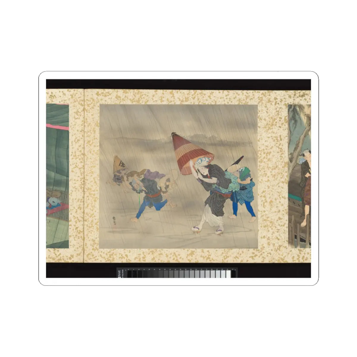 Toyohara Kunichika - Artisans, Beauties, and Annual Events - 1874 v8 - STICKER Vinyl Kiss-Cut Decal