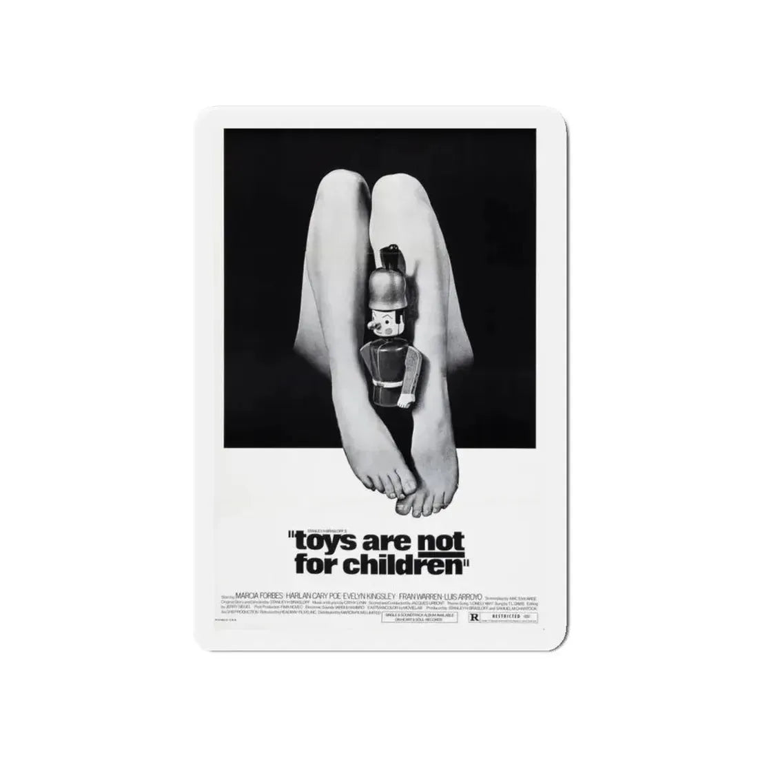 TOYS ARE NOT FOR CHILDREN 1972 Movie Poster - Refrigerator Magnet 4 Inch Die-Cut - The Sticker Space
