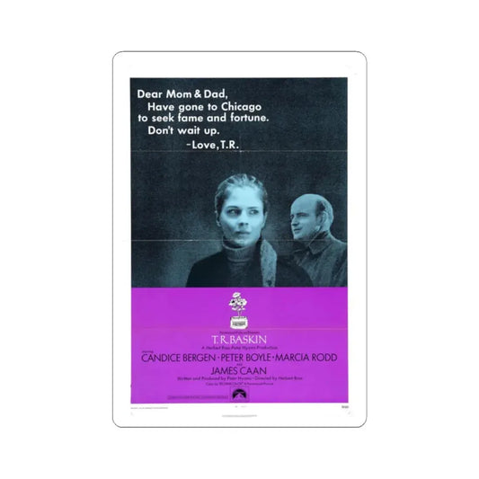 TR Baskin 1971 Movie Poster - STICKER Vinyl Kiss-Cut Decal 2 Inch White - The Sticker Space