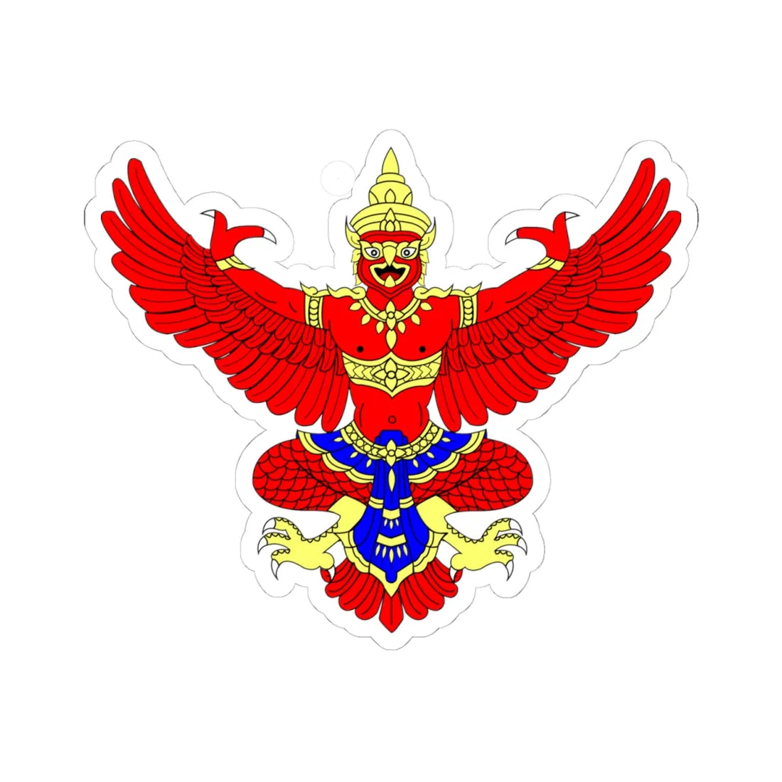 Tra Krut (Thailand) (Coat of Arms) STICKER Vinyl Kiss-Cut Decal 4 Inch White - The Sticker Space