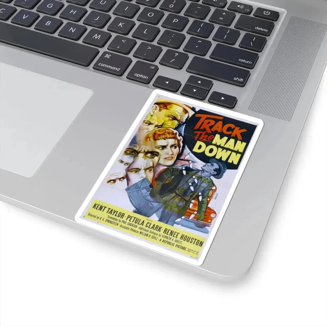 Track the Man Down 1955 Movie Poster - STICKER Vinyl Kiss-Cut Decal - The Sticker Space