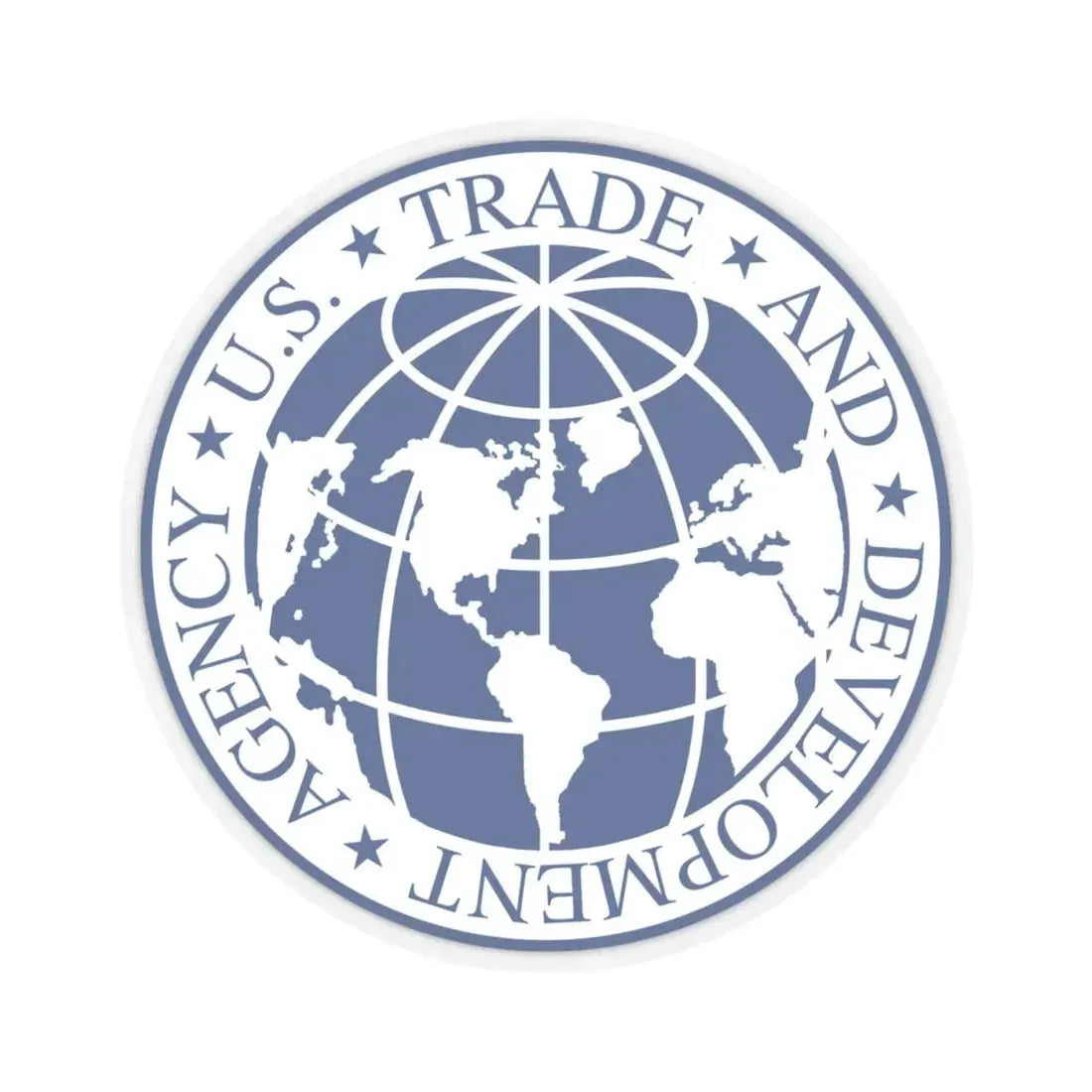 Trade and Development Agency - STICKER Vinyl Kiss-Cut Decal 4 Inch Transparent - The Sticker Space