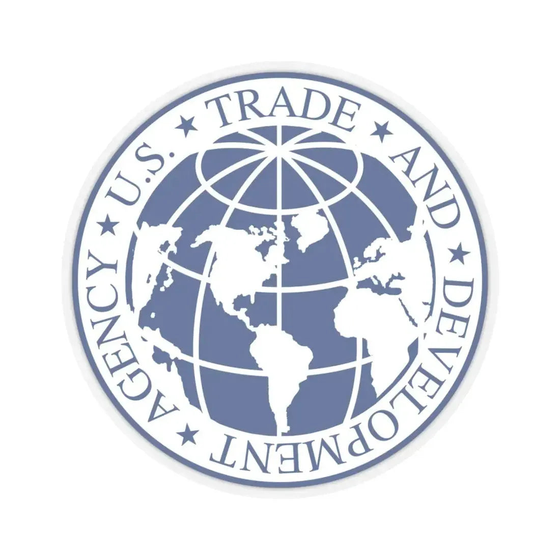 Trade and Development Agency - STICKER Vinyl Kiss-Cut Decal 6 Inch Transparent - The Sticker Space