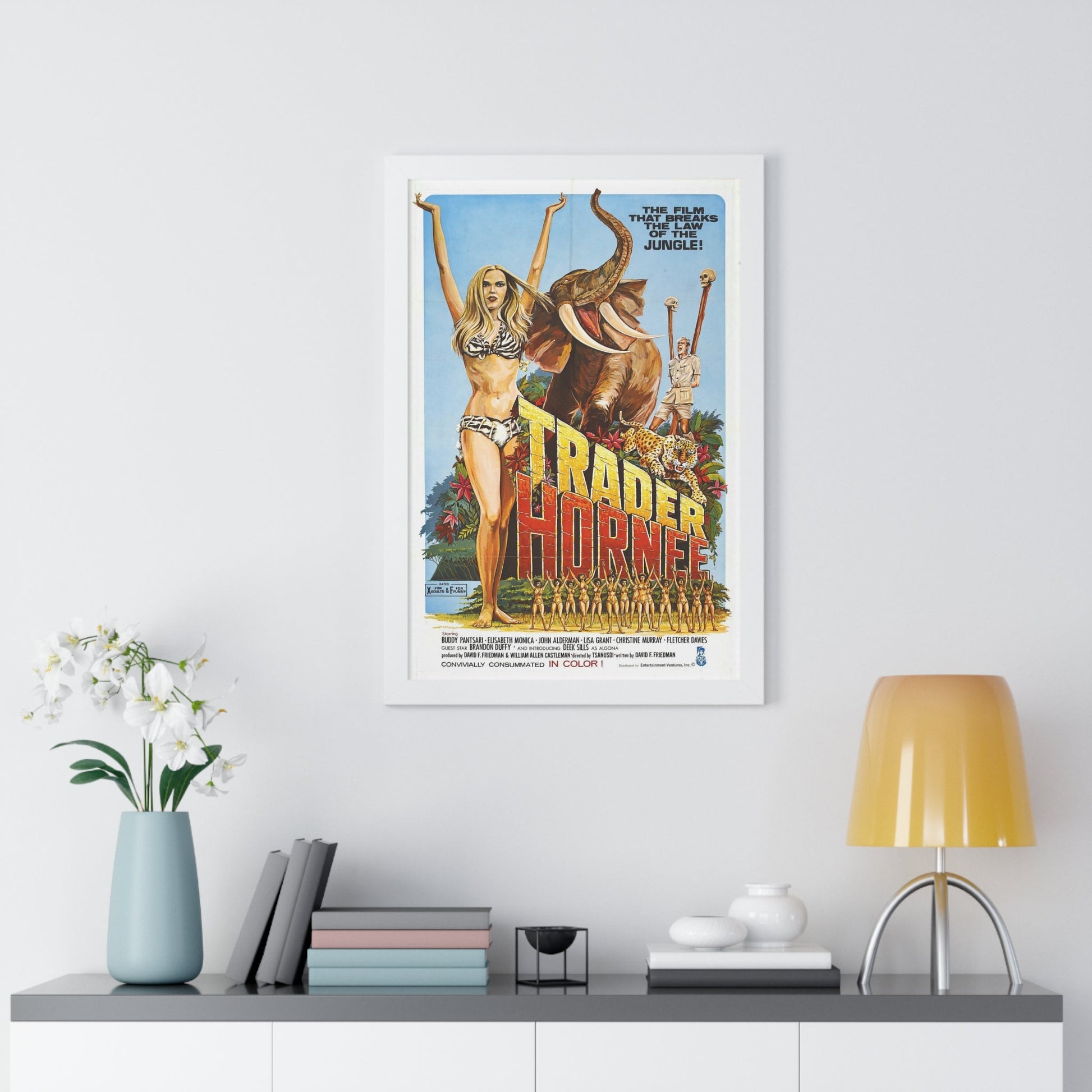 TRADER HORNEE 1970 - Framed Movie Poster-The Sticker Space