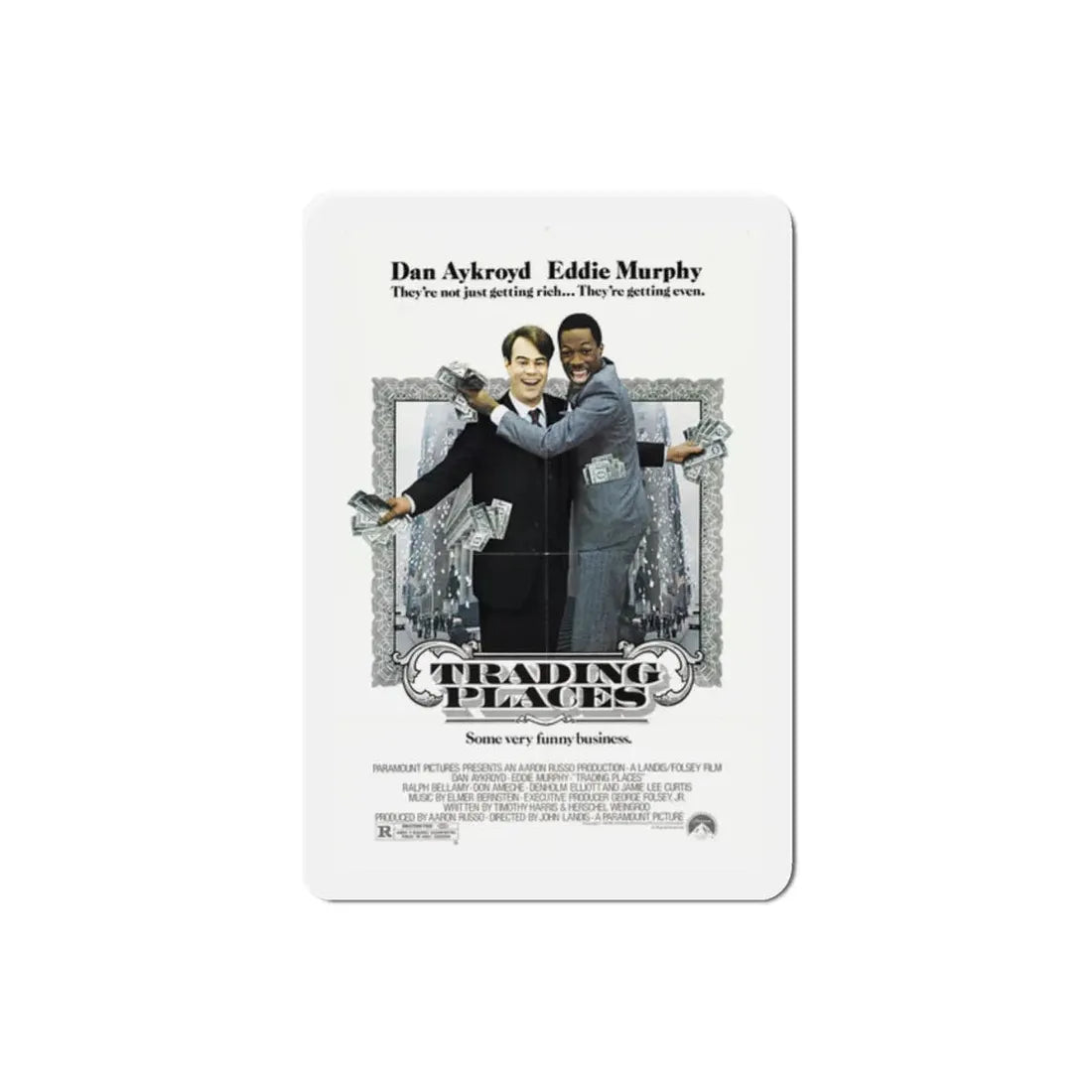 Trading Places 1983 Movie Poster Refrigerator Magnet 2 Inch - The Sticker Space