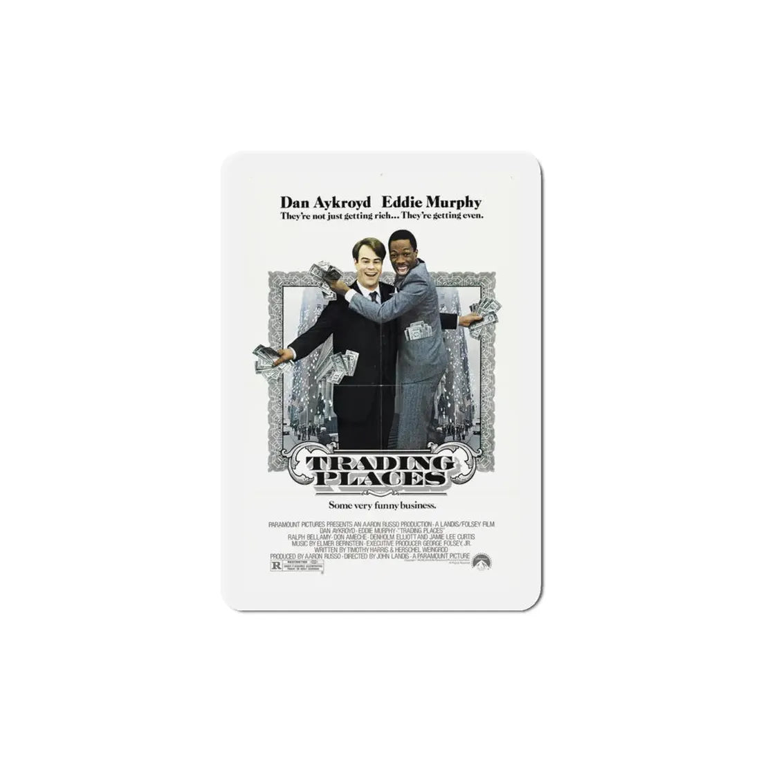 Trading Places 1983 Movie Poster Refrigerator Magnet 4 Inch - The Sticker Space