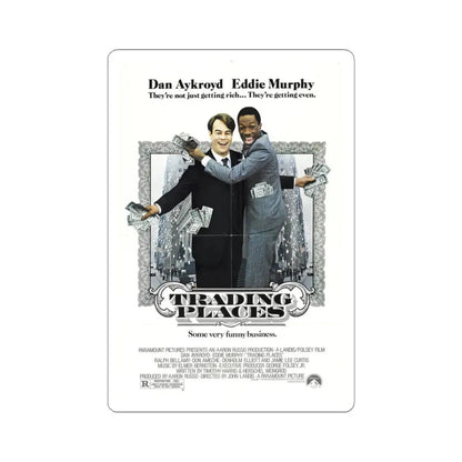 Trading Places 1983 Movie Poster - STICKER Vinyl Kiss-Cut Decal 3 Inch White - The Sticker Space