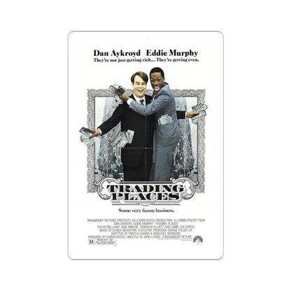 Trading Places 1983 Movie Poster - STICKER Vinyl Kiss-Cut Decal 4 Inch White - The Sticker Space
