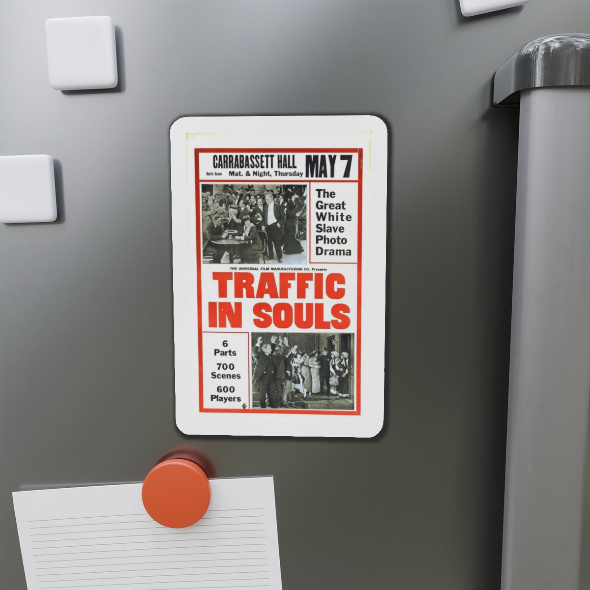 TRAFFIC IN SOULS 1913 Movie Poster - Refrigerator Magnet