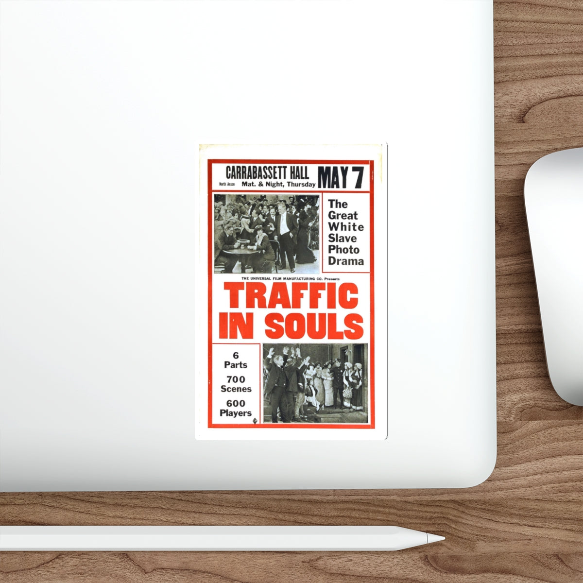 TRAFFIC IN SOULS 1913 Movie Poster STICKER Vinyl Die-Cut Decal-The Sticker Space