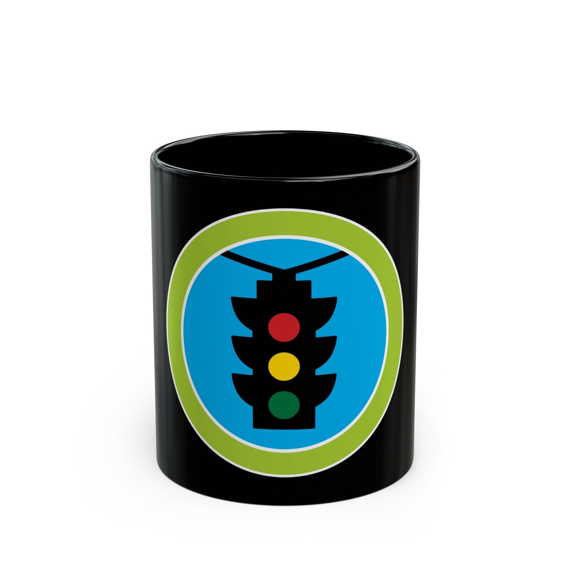 Traffic Safety (Boy Scout Merit Badge) Black Coffee Mug-11oz-The Sticker Space