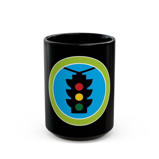 Traffic Safety (Boy Scout Merit Badge) Black Coffee Mug-15oz-The Sticker Space