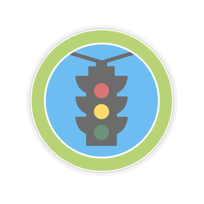 Traffic Safety (Boy Scout Merit Badge) STICKER Vinyl Kiss-Cut Decal 2 Inch Transparent - The Sticker Space