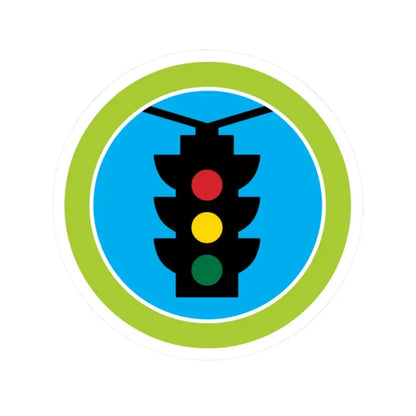 Traffic Safety (Boy Scout Merit Badge) STICKER Vinyl Kiss-Cut Decal 2 Inch White - The Sticker Space