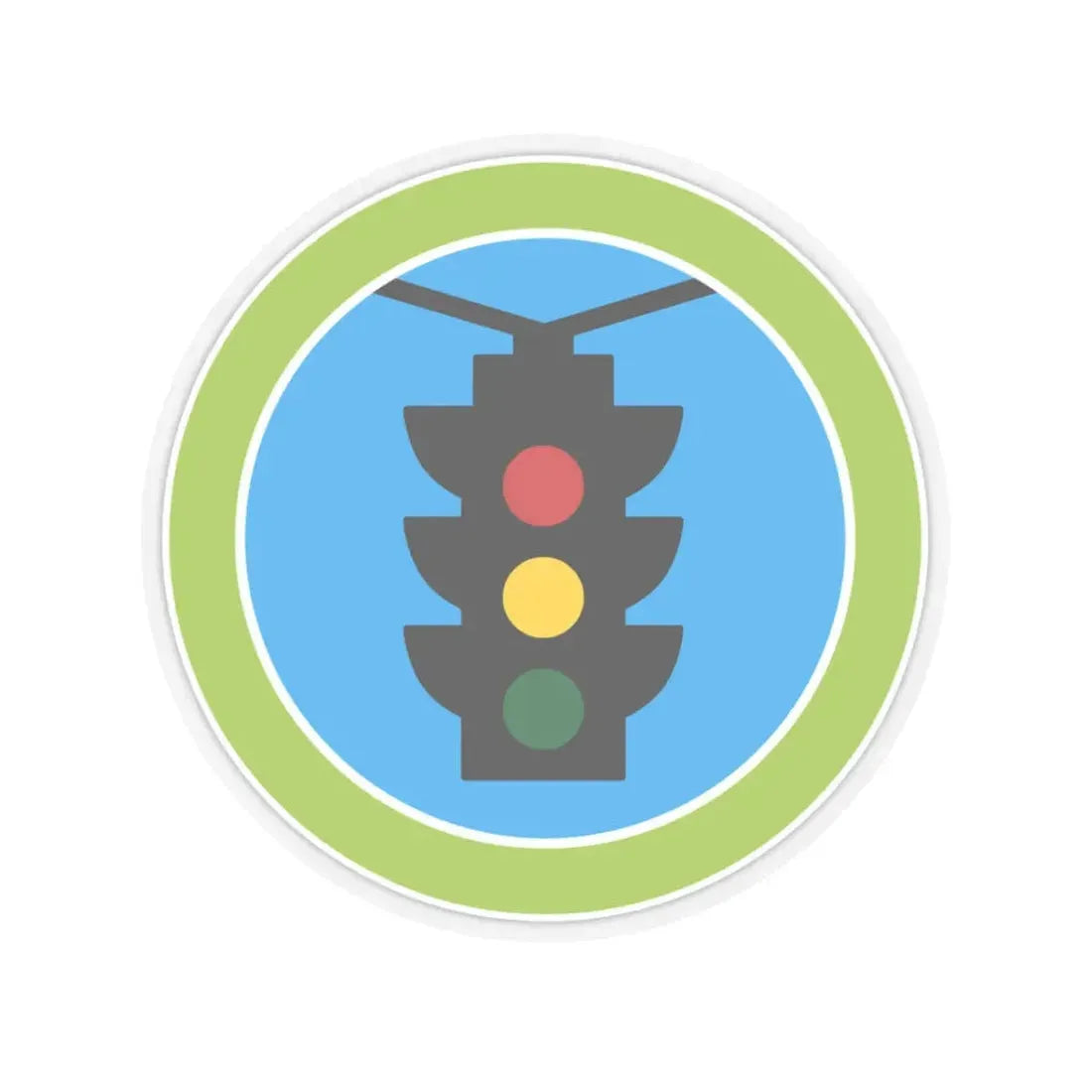 Traffic Safety (Boy Scout Merit Badge) STICKER Vinyl Kiss-Cut Decal 3 Inch Transparent - The Sticker Space
