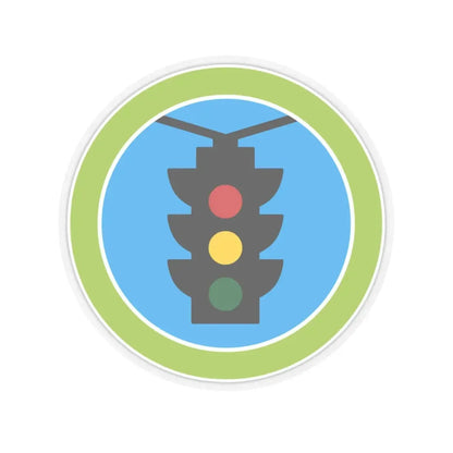 Traffic Safety (Boy Scout Merit Badge) STICKER Vinyl Kiss-Cut Decal 3 Inch Transparent - The Sticker Space