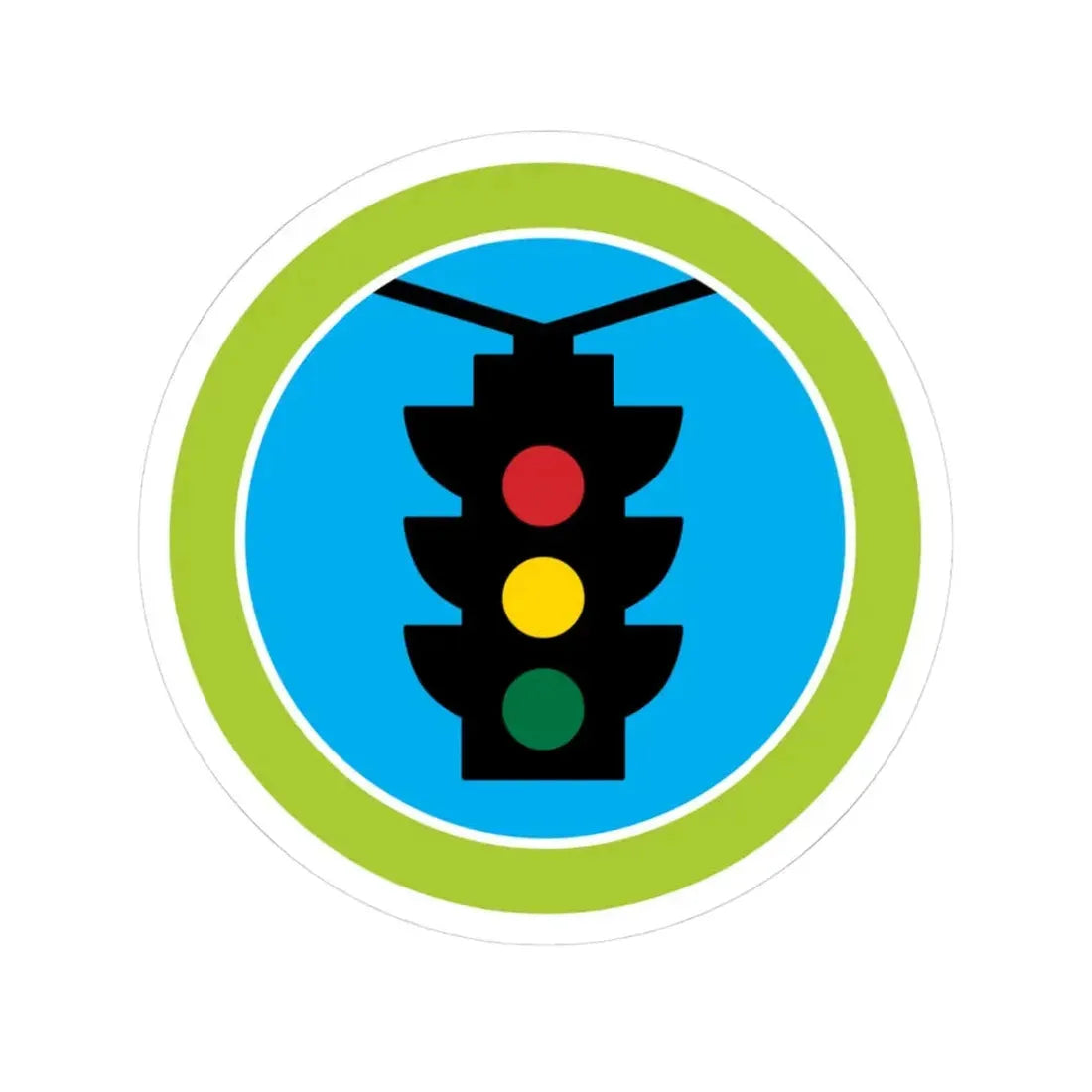 Traffic Safety (Boy Scout Merit Badge) STICKER Vinyl Kiss-Cut Decal 3 Inch White - The Sticker Space