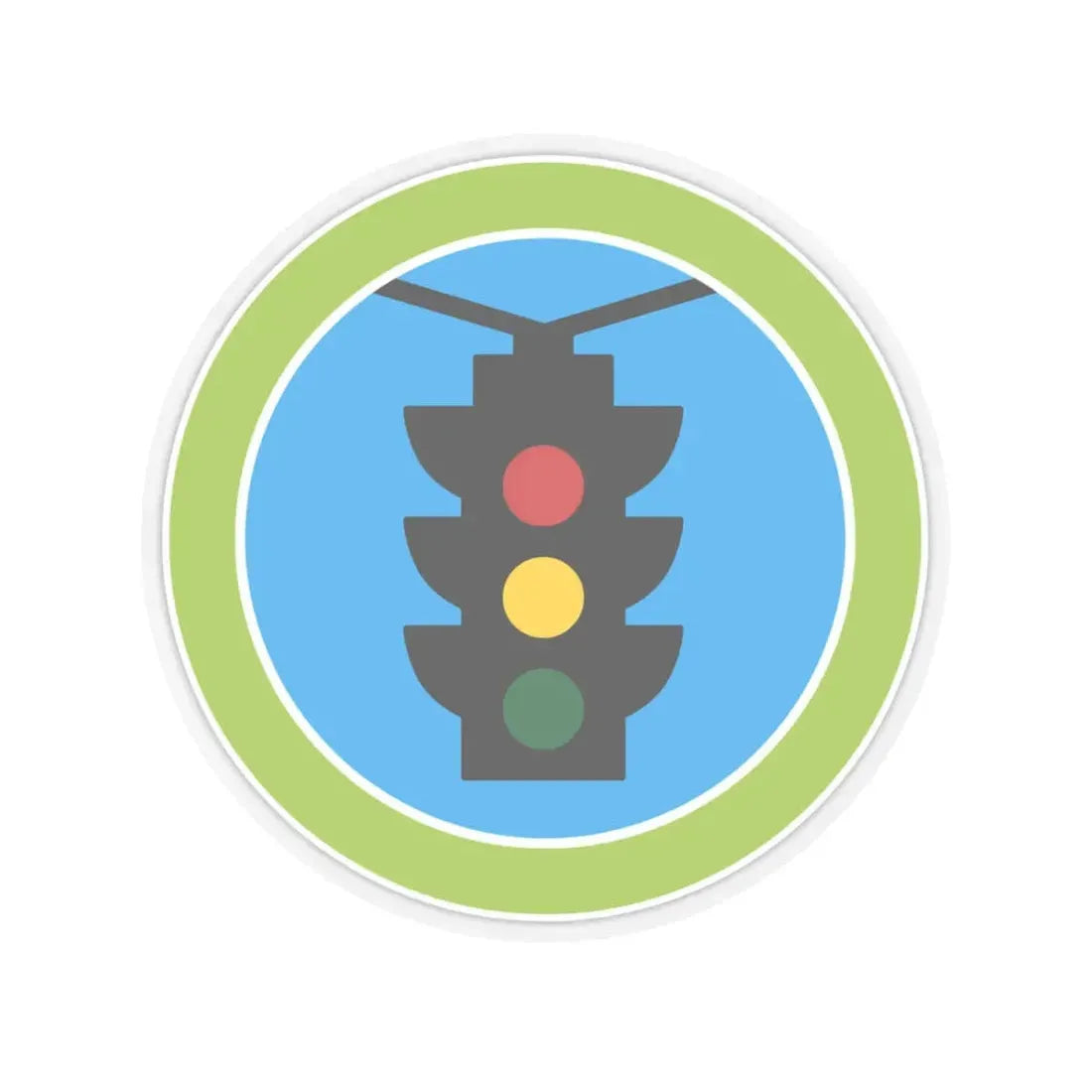 Traffic Safety (Boy Scout Merit Badge) STICKER Vinyl Kiss-Cut Decal 4 Inch Transparent - The Sticker Space