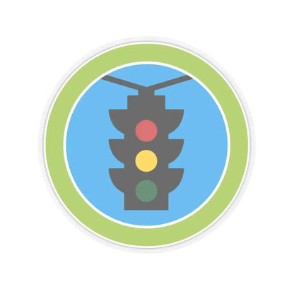 Traffic Safety (Boy Scout Merit Badge) STICKER Vinyl Kiss-Cut Decal 4 Inch Transparent - The Sticker Space