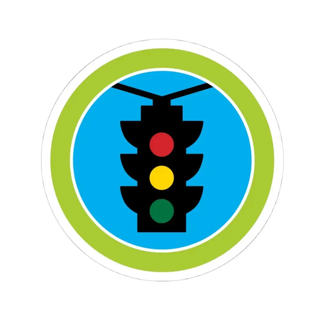 Traffic Safety (Boy Scout Merit Badge) STICKER Vinyl Kiss-Cut Decal 4 Inch White - The Sticker Space