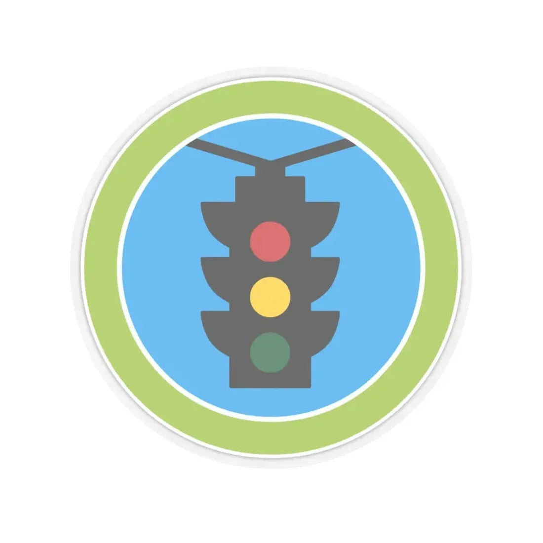 Traffic Safety (Boy Scout Merit Badge) STICKER Vinyl Kiss-Cut Decal 6 Inch Transparent - The Sticker Space