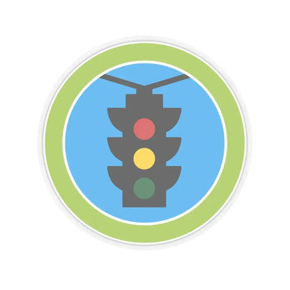 Traffic Safety (Boy Scout Merit Badge) STICKER Vinyl Kiss-Cut Decal 6 Inch Transparent - The Sticker Space