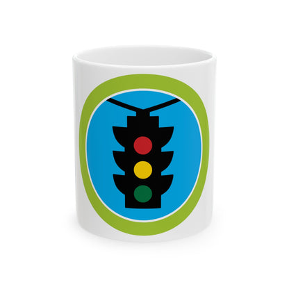 Traffic Safety (Boy Scout Merit Badge) White Coffee Mug-11oz-The Sticker Space